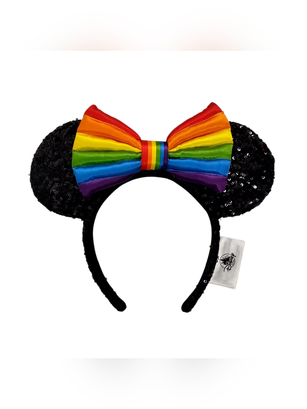 Disney Parks Rainbow Bow Sequin Minnie Mouse Ears Headband